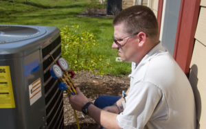 Man Installing HVAC System